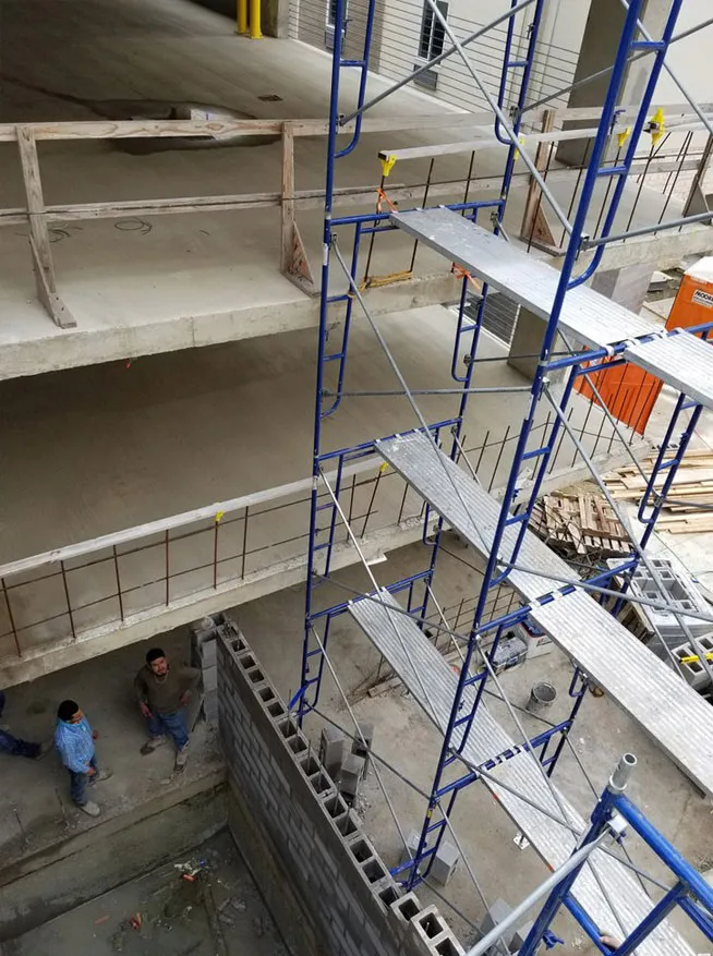 Fremont Scaffolding Rental indoor scaffolding system used for construction and wall installation